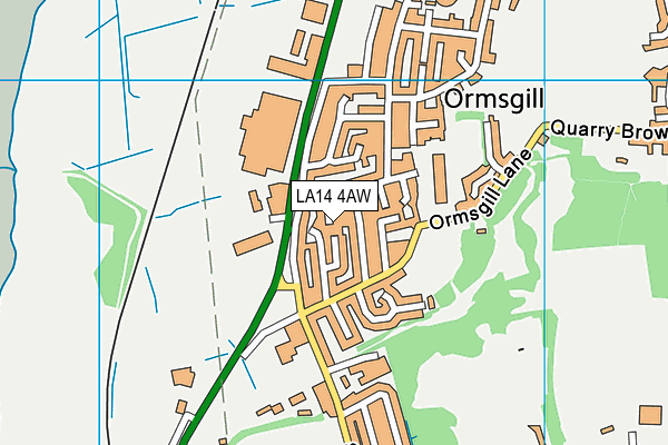 LA14 4AW map - OS VectorMap District (Ordnance Survey)