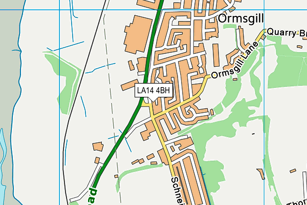 LA14 4BH map - OS VectorMap District (Ordnance Survey)