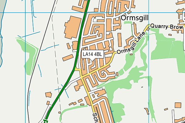 LA14 4BL map - OS VectorMap District (Ordnance Survey)