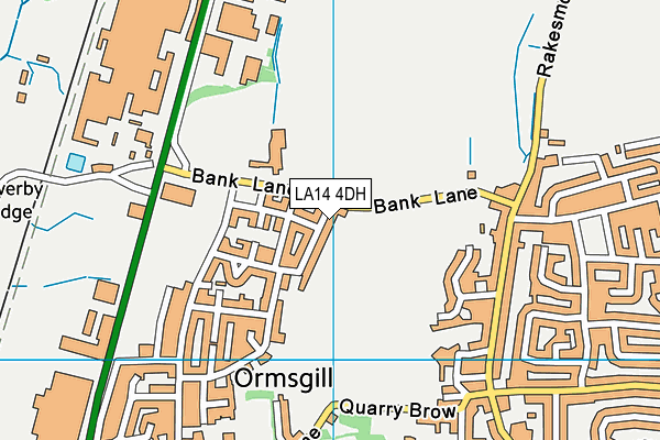 LA14 4DH map - OS VectorMap District (Ordnance Survey)