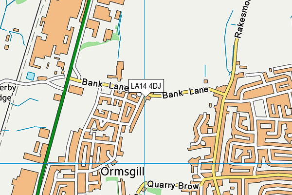 LA14 4DJ map - OS VectorMap District (Ordnance Survey)