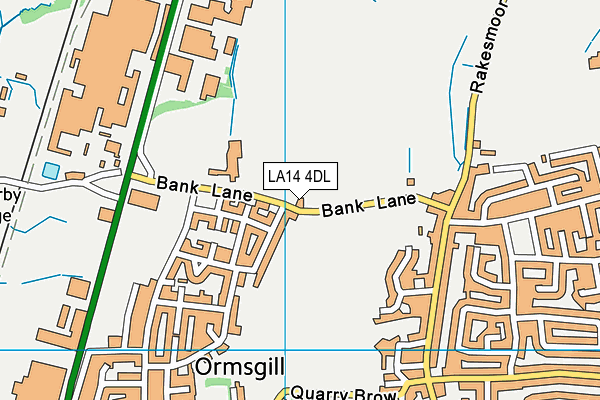 LA14 4DL map - OS VectorMap District (Ordnance Survey)