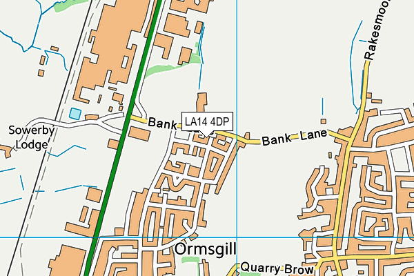 LA14 4DP map - OS VectorMap District (Ordnance Survey)