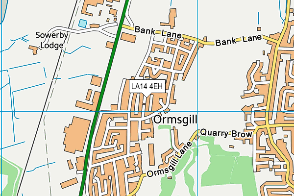 LA14 4EH map - OS VectorMap District (Ordnance Survey)