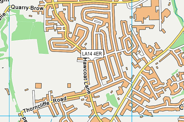 LA14 4ER map - OS VectorMap District (Ordnance Survey)
