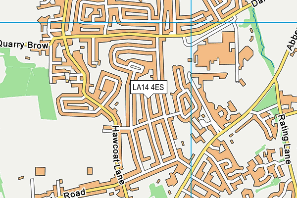 LA14 4ES map - OS VectorMap District (Ordnance Survey)