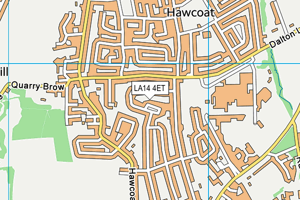 LA14 4ET map - OS VectorMap District (Ordnance Survey)