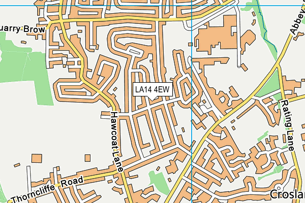 LA14 4EW map - OS VectorMap District (Ordnance Survey)