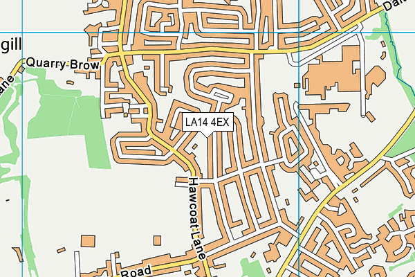 LA14 4EX map - OS VectorMap District (Ordnance Survey)