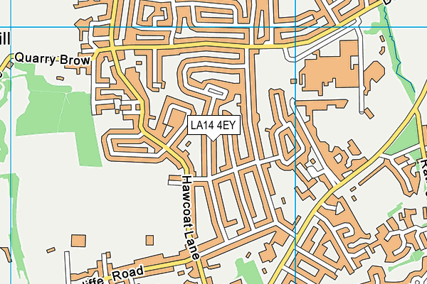 LA14 4EY map - OS VectorMap District (Ordnance Survey)