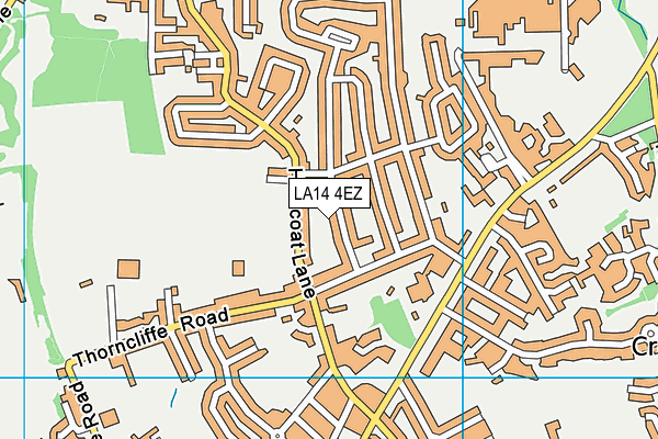 LA14 4EZ map - OS VectorMap District (Ordnance Survey)