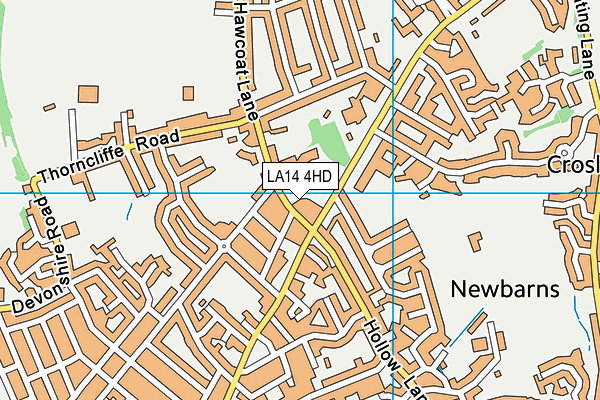 LA14 4HD map - OS VectorMap District (Ordnance Survey)