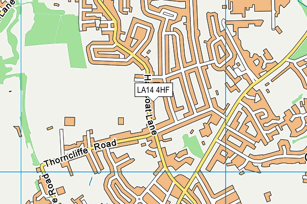 LA14 4HF map - OS VectorMap District (Ordnance Survey)