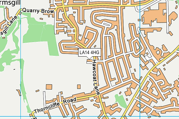 LA14 4HG map - OS VectorMap District (Ordnance Survey)
