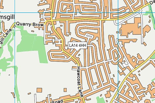 LA14 4HH map - OS VectorMap District (Ordnance Survey)