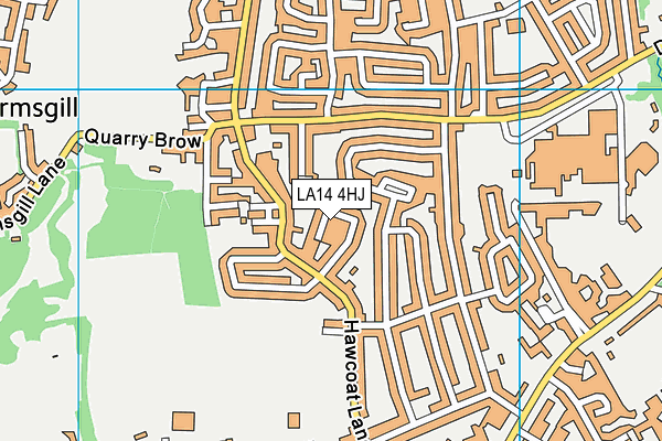 LA14 4HJ map - OS VectorMap District (Ordnance Survey)