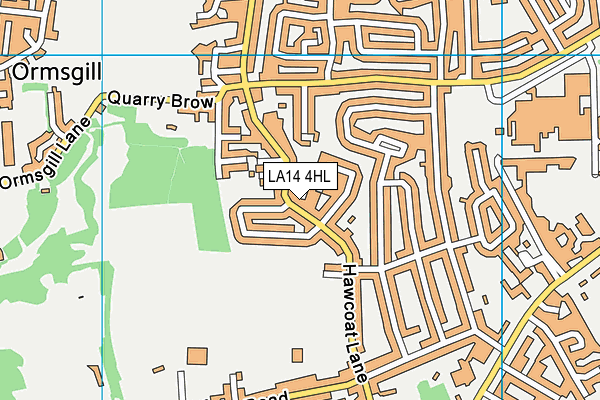 LA14 4HL map - OS VectorMap District (Ordnance Survey)