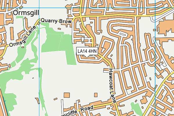 LA14 4HN map - OS VectorMap District (Ordnance Survey)
