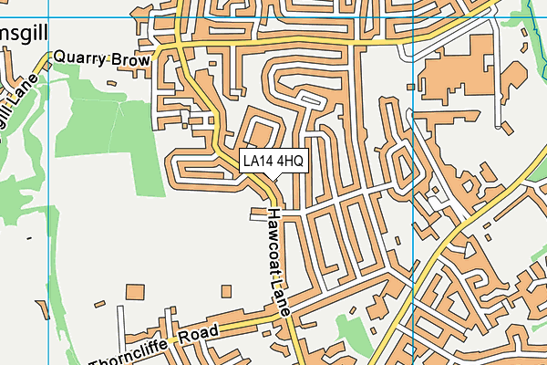 LA14 4HQ map - OS VectorMap District (Ordnance Survey)