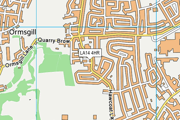 LA14 4HR map - OS VectorMap District (Ordnance Survey)