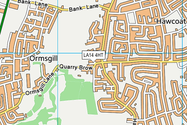 LA14 4HT map - OS VectorMap District (Ordnance Survey)
