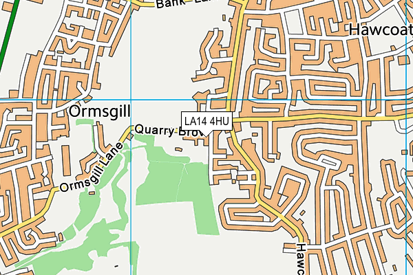 LA14 4HU map - OS VectorMap District (Ordnance Survey)