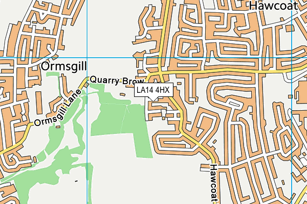 LA14 4HX map - OS VectorMap District (Ordnance Survey)
