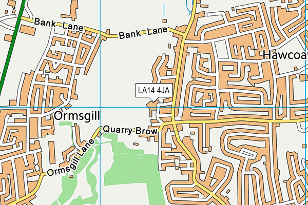 LA14 4JA map - OS VectorMap District (Ordnance Survey)