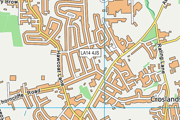 LA14 4JS map - OS VectorMap District (Ordnance Survey)