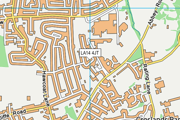 LA14 4JT map - OS VectorMap District (Ordnance Survey)