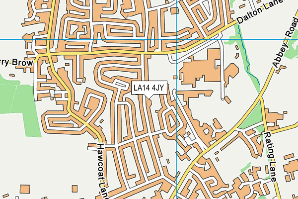 LA14 4JY map - OS VectorMap District (Ordnance Survey)