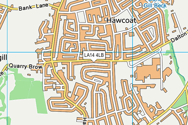 LA14 4LB map - OS VectorMap District (Ordnance Survey)