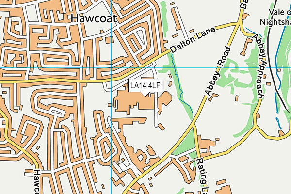 LA14 4LF map - OS VectorMap District (Ordnance Survey)