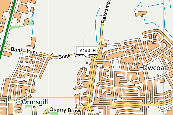 LA14 4LH map - OS VectorMap District (Ordnance Survey)