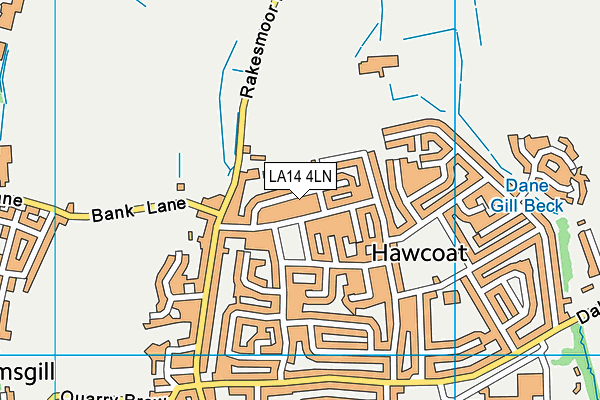 LA14 4LN map - OS VectorMap District (Ordnance Survey)