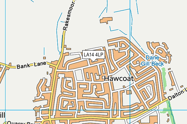 LA14 4LP map - OS VectorMap District (Ordnance Survey)