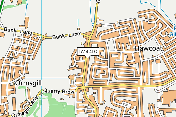 LA14 4LQ map - OS VectorMap District (Ordnance Survey)