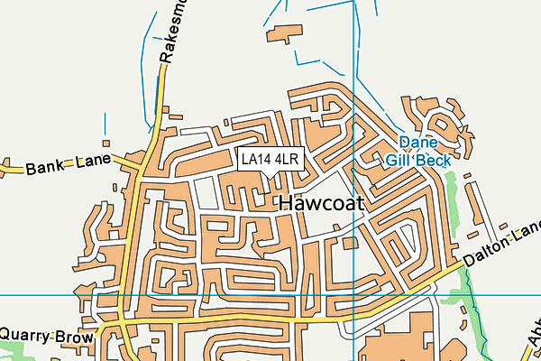 LA14 4LR map - OS VectorMap District (Ordnance Survey)