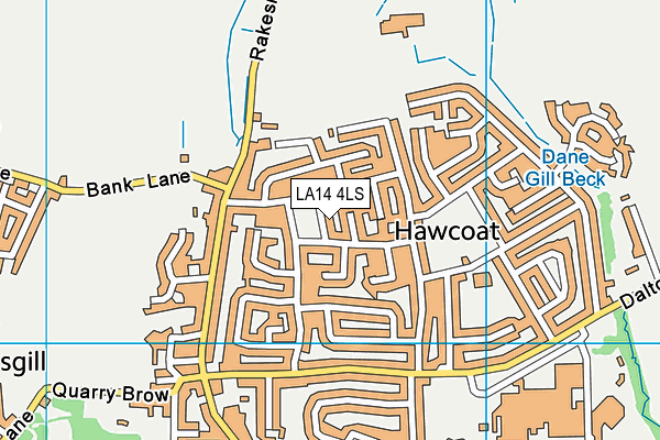 LA14 4LS map - OS VectorMap District (Ordnance Survey)