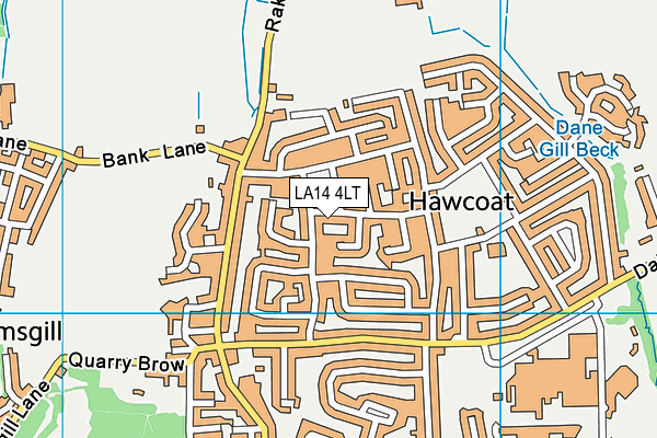 LA14 4LT map - OS VectorMap District (Ordnance Survey)