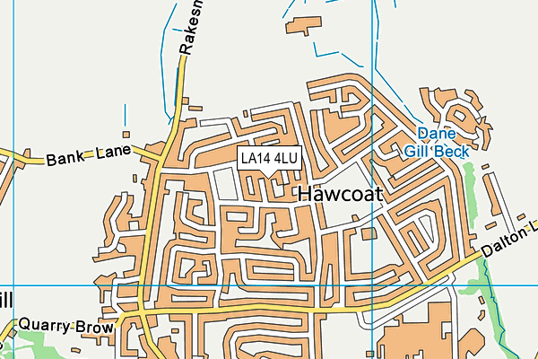 LA14 4LU map - OS VectorMap District (Ordnance Survey)