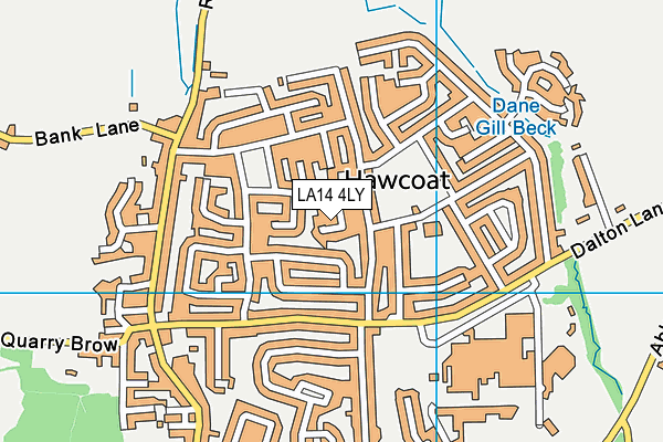 LA14 4LY map - OS VectorMap District (Ordnance Survey)