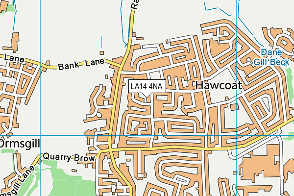 LA14 4NA map - OS VectorMap District (Ordnance Survey)