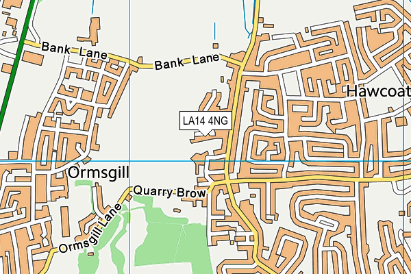 LA14 4NG map - OS VectorMap District (Ordnance Survey)