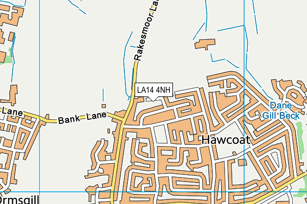 LA14 4NH map - OS VectorMap District (Ordnance Survey)