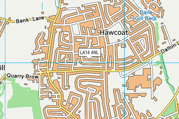 LA14 4NL map - OS VectorMap District (Ordnance Survey)