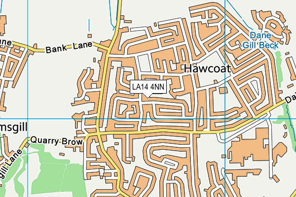 LA14 4NN map - OS VectorMap District (Ordnance Survey)