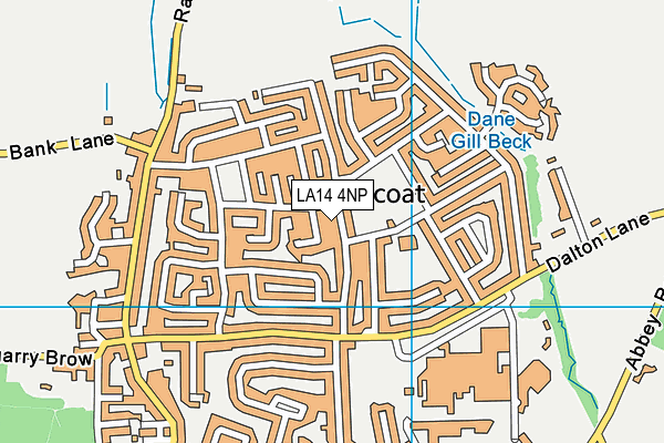 LA14 4NP map - OS VectorMap District (Ordnance Survey)