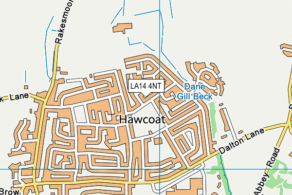 LA14 4NT map - OS VectorMap District (Ordnance Survey)