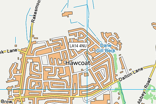LA14 4NU map - OS VectorMap District (Ordnance Survey)